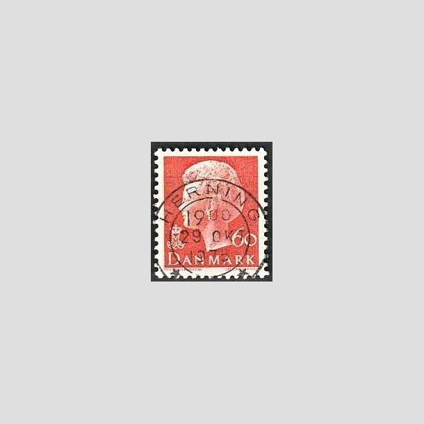 FRIMRKER DANMARK | 1974 - AFA 572 - Dronning Margrethe - 60 re orange - Pragt Stemplet Herning