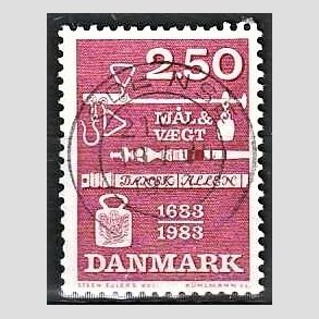 FRIM�RKER DANMARK | 1983 - AFA 780 - M�ling og vejning - 2,50 Kr. r�d - Pragt Stemplet Odense 