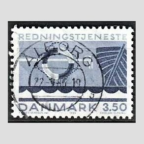 FRIM�RKER DANMARK | 1983 - AFA 784 - Redningstjenester - 3,50 Kr. bl� - Pragt Stemplet �lborg