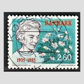 FRIM�RKER DANMARK | 1985 - AFA 832 - Dronning Ingrid 50 �ret - 2,80 Kr. flerfarvet - Pragt Stemplet K�benhavn