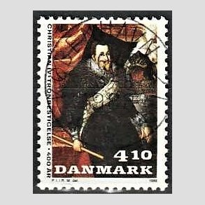 FRIM�RKER DANMARK | 1988 - AFA 904 - Christian d. IV - 4,10 Kr. flerfarvet - Pragt Stemplet K�benhavn 21