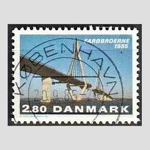 FRIM�RKER DANMARK | 1985 - AFA 833 - Far�broerne - 2,80 Kr. flerfarvet - Pragt Stemplet K�benhavn