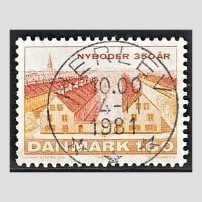 FRIM�RKER DANMARK | 1981 - AFA 726 - Nyboder 350 �r - 1,60 Kr. flerfarvet - Pragt Stemplet Herlev