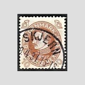 FRIMRKER DANMARK | 1930 - AFA 189 - Chr. X 60 r 10 re brun - Lux Stemplet Skjern