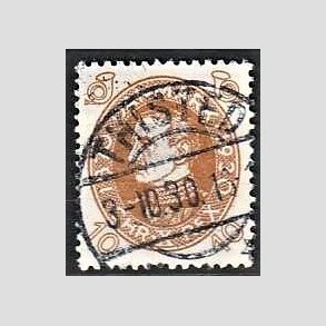 FRIMRKER DANMARK | 1930 - AFA 189 - Chr. X 60 r 10 re brun - Lux Stemplet Thisted