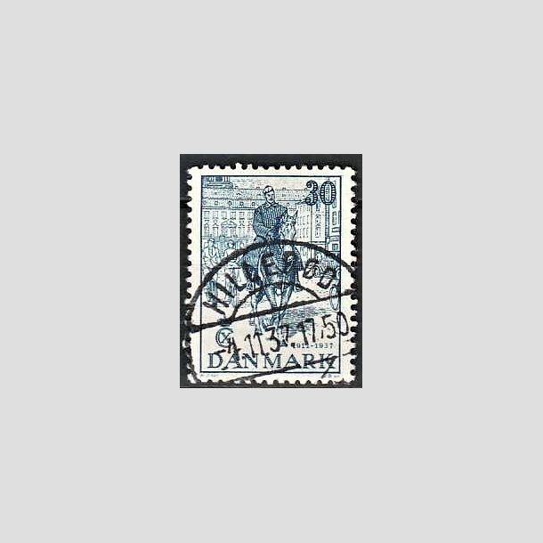 FRIMRKER DANMARK | 1937 - AFA 242 - Chr. X 25 re jubilum 30 re bl - Lux Stemplet Hillerd