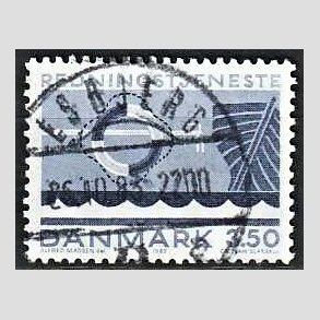 FRIM�RKER DANMARK | 1983 - AFA 784 - Redningstjenester - 3,50 Kr. bl� - Pragt Stemplet Esbjerg