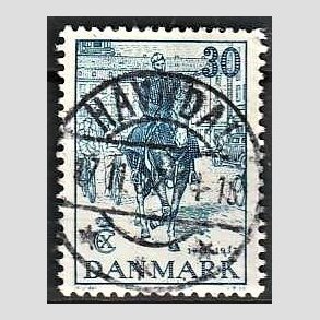FRIM�RKER DANMARK | 1937 - AFA 242 - Chr. X 25 �re jubil�um 30 �re bl� - Lux Stemplet Havndal