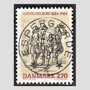 FRIM�RKER DANMARK | 1984 - AFA 814 - Ludvig Holberg - 2,70 Kr. flerfarvet - Pragt Stemplet Esperg�rde