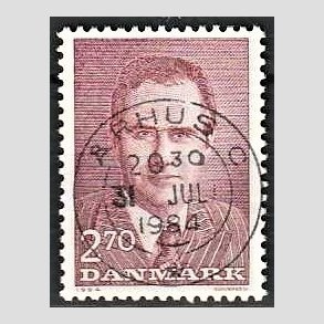 FRIM�RKER DANMARK | 1984 - AFA 806 - Prins Henrik 50 �r. - 2,70 Kr. r�d - Pragt Stemplet �rhus C