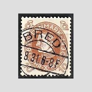 FRIMRKER DANMARK | 1930 - AFA 189 - Chr. X 60 r 10 re brun - Lux Stemplet Bred