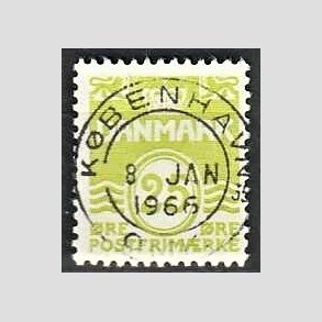 FRIM�RKER DANMARK | 1965 - AFA 430 - B�lgelinie 25 �re lysgr�n - Lux Stemplet K�benhavn