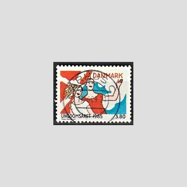 FRIMRKER DANMARK | 1985 - AFA 828 - Ungdomsr - 3,80 Kr. flerfarvet - Pragt Stemplet rhus C