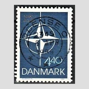 FRIM�RKER DANMARK | 1989 - AFA 934 - Danmark i NATO 40 �r. - 4,40 Kr. flerfarvet - Pragt Stemplet Odense C