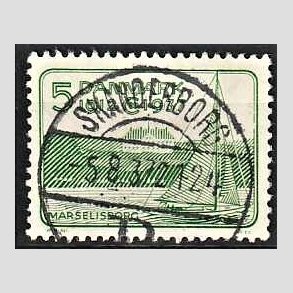 FRIM�RKER DANMARK | 1937 - AFA 239 - Chr. X 25 �re jubil�um 5 �re gr�n - Lux Stemplet Skanderborg