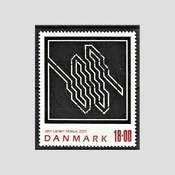 FRIMRKER DANMARK | 2001 - AFA 1292 - Jrn Larsen - 18,00 Kr. flerfarvet - Pragt Stemplet