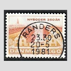 FRIM�RKER DANMARK | 1981 - AFA 726 - Nyboder 350 �r - 1,60 Kr. flerfarvet - Pragt Stemplet Randers