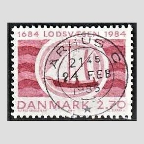 FRIM�RKER DANMARK | 1983 - AFA 783 - Redningstjenester - 2,50 Kr. r�d - Pragt Stemplet �rhus C