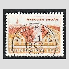 FRIM�RKER DANMARK | 1981 - AFA 726 - Nyboder 350 �r - 1,60 Kr. flerfarvet - Pragt Stemplet Nordborg