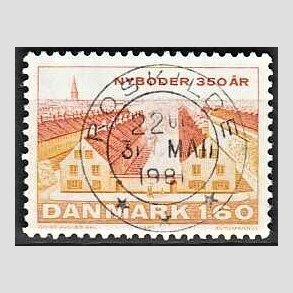FRIM�RKER DANMARK | 1981 - AFA 726 - Nyboder 350 �r - 1,60 Kr. flerfarvet - Pragt Stemplet Roskilde