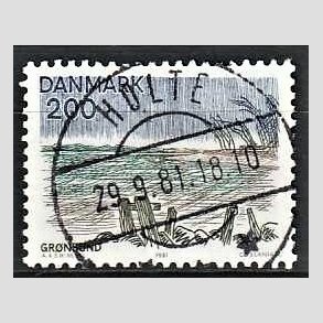 FRIM�RKER DANMARK | 1981 - AFA 733 - Sj�lland og �er - 200 �re flerfarvet - Pragt Stemplet Holte