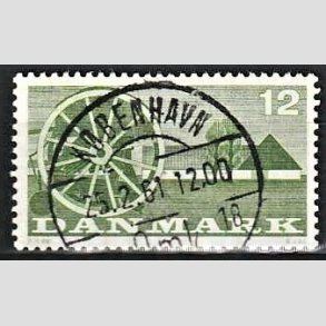 FRIM�RKER DANMARK | 1960 - AFA 381 - Landbrugsmotiver - 12 �re gr�n - Pragt Stemplet K�benhavn