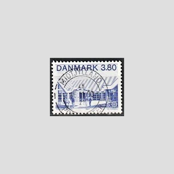 FRIMRKER DANMARK | 1987 - AFA 883 - Europamrker - 3,80 Kr. bl - Pragt Stemplet Midtjylland