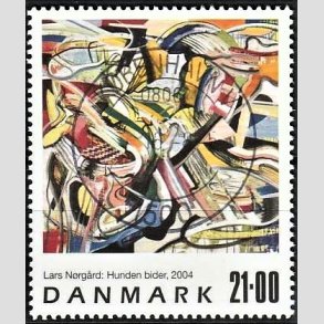 FRIMRKER DANMARK | 2004 - AFA 1399 - Frimrkekunst - 21,00 Kr. flerfarvet - Pragt Stemplet Kbenhavn V