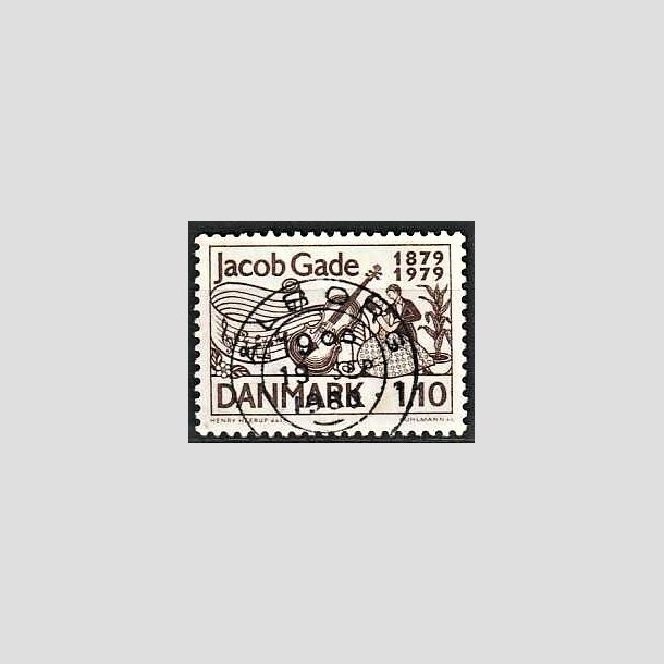 FRIMRKER DANMARK | 1979 - AFA 692 - Jacab Gade komponist - 1,10 Kr. brun - Pragt Stemplet lborg