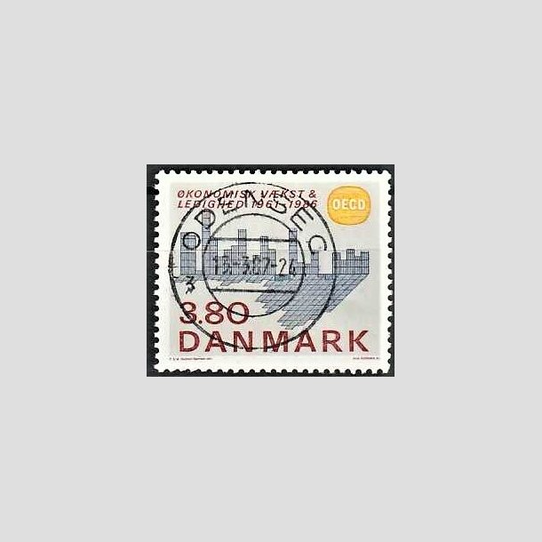 FRIMRKER DANMARK | 1986 - AFA 875 - OEDC 25 r - 3,80 Kr. flerfarvet - Pragt Stemplet Odense C