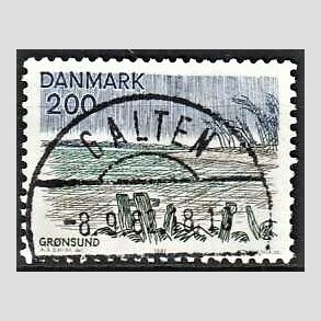 FRIM�RKER DANMARK | 1981 - AFA 733 - Sj�lland og �er - 200 �re flerfarvet - Pragt Stemplet Galten