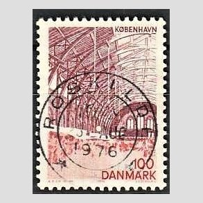 FRIM�RKER DANMARK | 1976 - AFA 615 - K�benhavn - 100 �re r�dlilla/r�d - Pragt Stemplet Roskilde