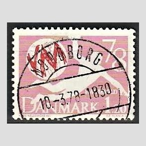 FRIM�RKER DANMARK | 1978 - AFA 651 - WM i h�ndbold - 1,20 Kr. r�d - Pragt Stemplet Nordborg