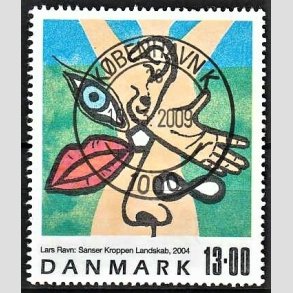 FRIMRKER DANMARK | 2004 - AFA 1398 - Frimrkekunst - 13,00 Kr. flerfarvet - Pragt Stemplet Kbenhavn K