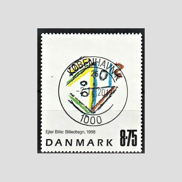 FRIMRKER DANMARK | 1998 - AFA 1189 - Ejler Bille - 8,75 Kr. flerfarvet - Pragt Stemplet Kbenhavn K