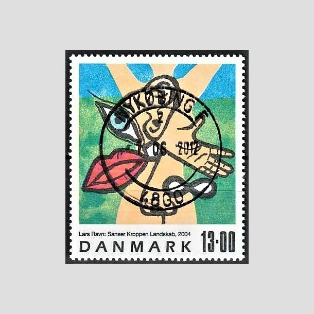 FRIMRKER DANMARK | 2004 - AFA 1398 - Frimrkekunst - 13,00 Kr. flerfarvet - Pragt Stemplet Nykbing F