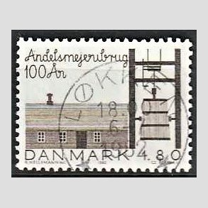 FRIM�RKER DANMARK | 1982 - AFA 754 - Andelsmejeribruget 100 �r - 1,80 Kr. brun - Pragt Stemplet L�kken