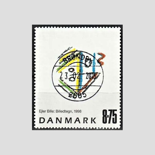 FRIMRKER DANMARK | 1998 - AFA 1189 - Ejler Bille - 8,75 Kr. flerfarvet - Pragt Stemplet Brndby