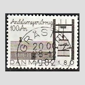 FRIM�RKER DANMARK | 1982 - AFA 754 - Andelsmejeribruget 100 �r - 1,80 Kr. brun - Pragt Stemplet Gr�sten