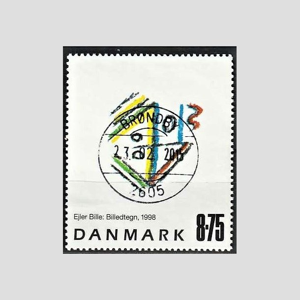 FRIMRKER DANMARK | 1998 - AFA 1189 - Ejler Bille - 8,75 Kr. flerfarvet - Pragt Stemplet Brndby