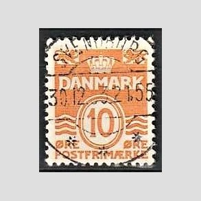 FRIM�RKER DANMARK | 1933 - AFA 202 - B�lgelinie 10 �re orange type IA - Lux Stemplet Svendborg