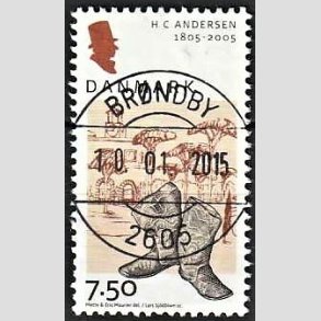 FRIM�RKER DANMARK | 2005 - AFA 1425 - H.C. Andersen - 7,50 Kr. Rejsest�vler - Pragt Stemplet Br�ndby