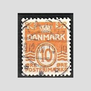 FRIM�RKER DANMARK | 1933 - AFA 202 - B�lgelinie 10 �re orange type IA - Lux Stemplet Tarm