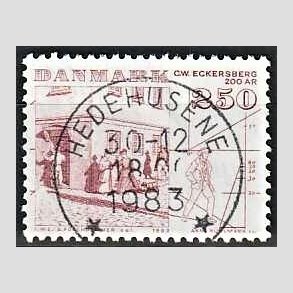 FRIM�RKER DANMARK | 1983 - AFA 788 - C.W Eckersberg - 2,50 Kr. r�d - Pragt Stemplet Hedehusene