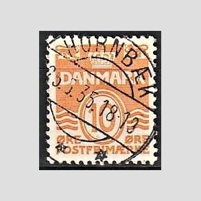 FRIM�RKER DANMARK | 1933 - AFA 202 - B�lgelinie 10 �re orange type IA - Lux Stemplet Hornb�k