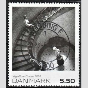 FRIMRKER DANMARK | 2008 - AFA 1554 - Frimrkekunst 11. - 5,50 Kr. flerfarvet - Pragt Stemplet Nykbing F