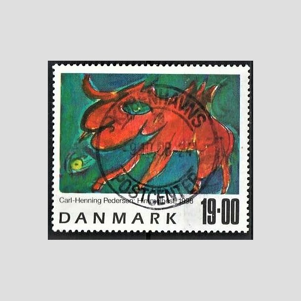 FRIMRKER DANMARK | 1998 - AFA 1190 - Frimrkekunst 1. - 19,00 Kr. Himmelhest flerfarvet - Pragt Stemplet Kbenhavn