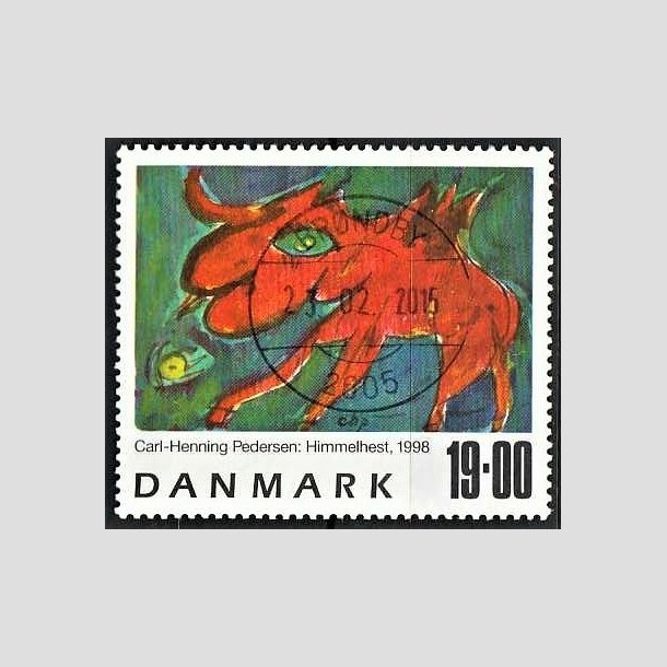 FRIMRKER DANMARK | 1998 - AFA 1190 - Frimrkekunst 1. - 19,00 Kr. Himmelhest flerfarvet - Pragt Stemplet Brndby