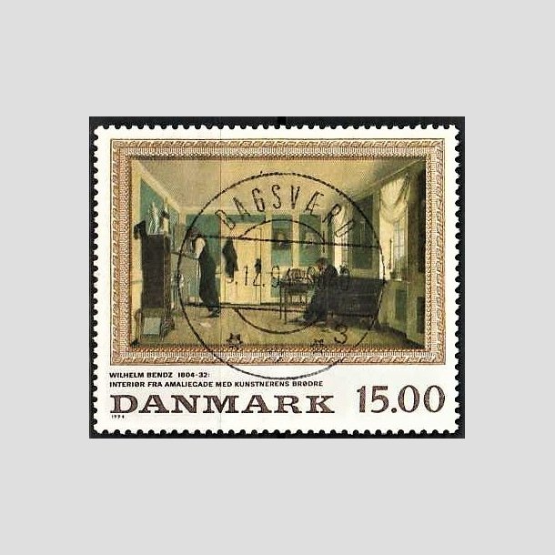 FRIMRKER DANMARK | 1994 - AFA 1082 - Maleriserie 7 - 15,00 Kr. flerfarvet - Lux Stemplet Bagsvrd