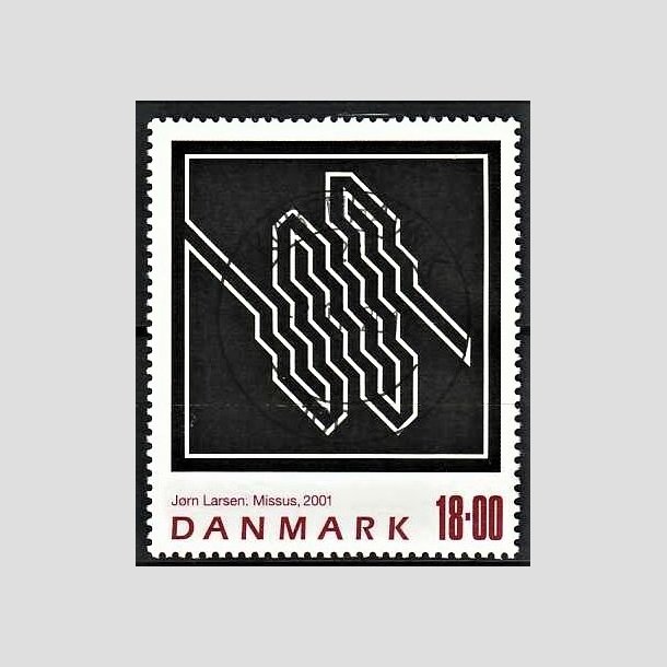 FRIMRKER DANMARK | 2001 - AFA 1292 - Jrn Larsen - 18,00 Kr. flerfarvet - Pragt Stemplet